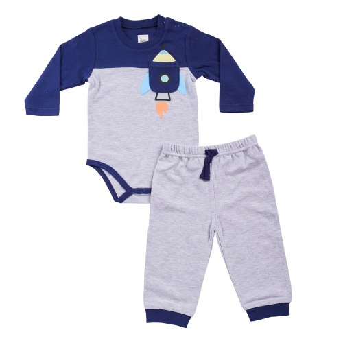 חליפת מעבר חללית נייבי ואפור  מלאנג'