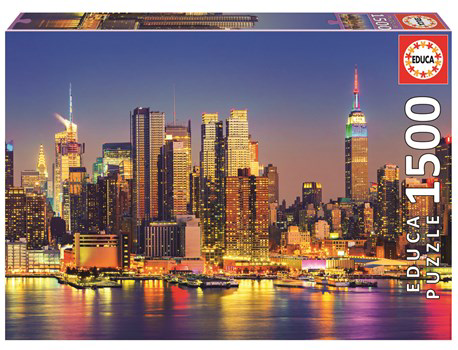 פאזל 1500 חלקים-אורות מנהטן