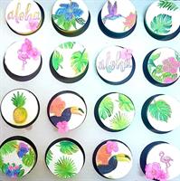 משטח טקסטורה גן טרופי תוכי