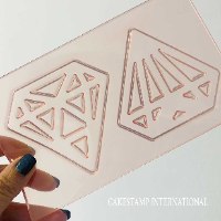 סט יהלומים גדולים בשתי צורות גודל אחיד 8 ס"מ|טופר לעוגת רווקות וחתונה| סט יהלום גדול חדש מאתי דבש