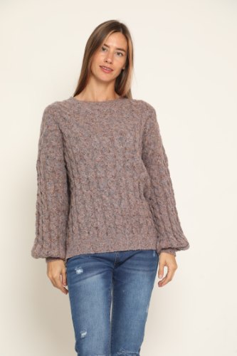 סריג נשים ניקי צמות ורוד עתיק