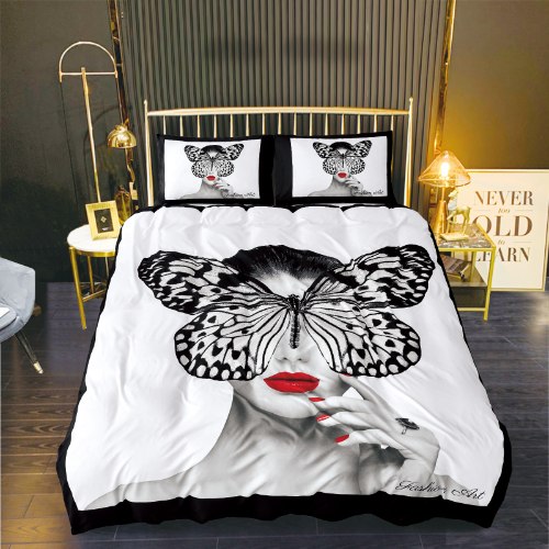 סט מצעים למיטת יחיד 90/200 דגם נשים - 1812