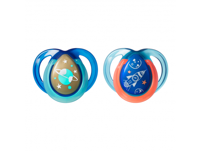 זוג מוצצים זוהרים בחושך  טומי טיפי Closer to Nature Night Time 0-6