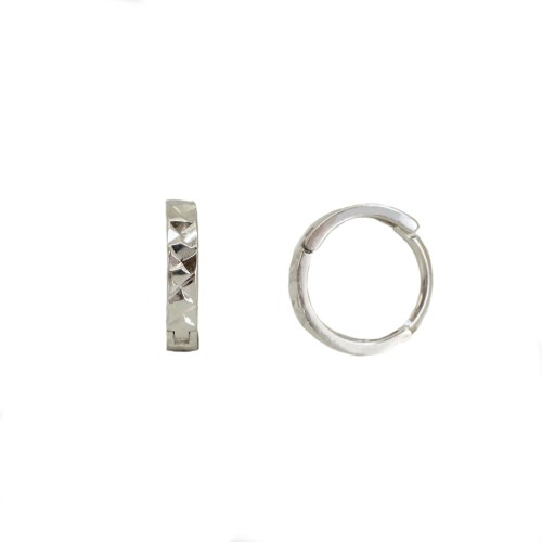 עגילי חישוק קטנים עם חריטת לייזר 9 מ"מ 