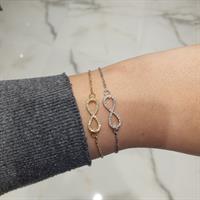 צמיד אינפיניטי יהלומים בזהב 14 קרט