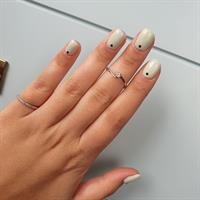 טבעת אירוסין זהב בסגנון טוויסט יהלום 0.08 קראט