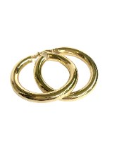 עגילי חישוק עבה XL זהב 14K