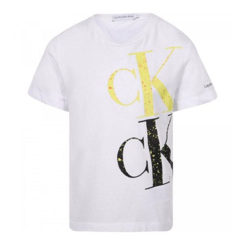 טישירט לוגו CK לבנה 4-16