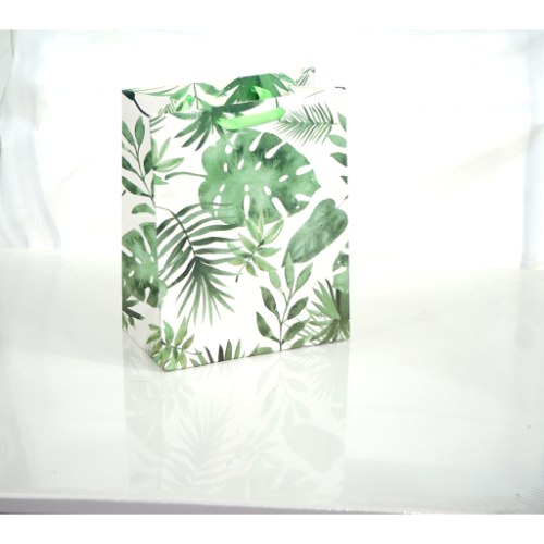 שקית מתנה ד.עלים ירוק בינ