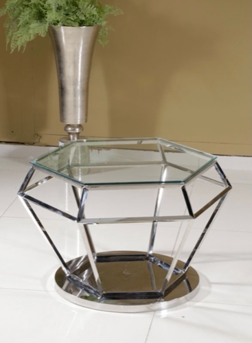 שולחן יהלום זכוכית שקופה גדול