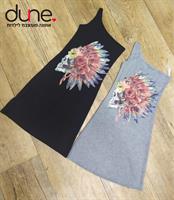 שמלת כתף אחת דפוס