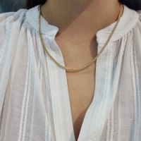 שרשרת זהב חוליות דגם חיטה 50 סמ