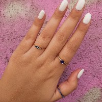 טבעת זהב ויהלומים עם אבן חן