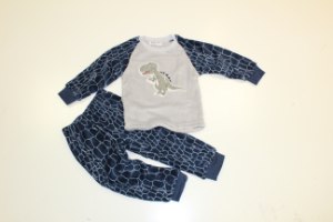 פיג'מה בנים פליז קטיפה אפור