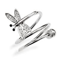 טבעת כסף "פרפר" משובצת אבני זרקון  RG5713| תכשיטי כסף | טבעות כסף