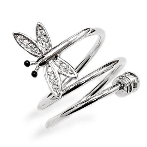 טבעת כסף "פרפר" משובצת אבני זרקון  RG5713| תכשיטי כסף | טבעות כסף