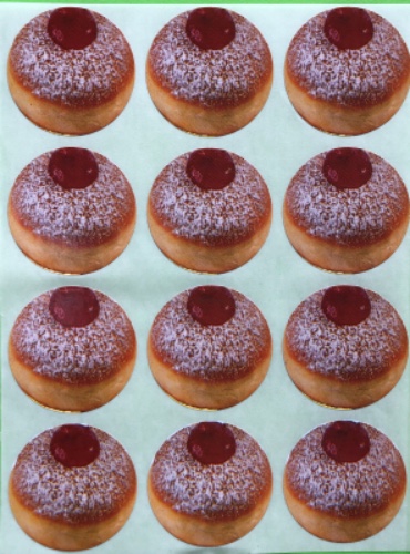 מדבקות סופגניה -10 דפים במארז