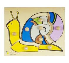 פאזל עץ כפתור חילזון