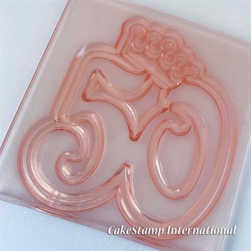 Number 50 crown mold- birthday /anniversary