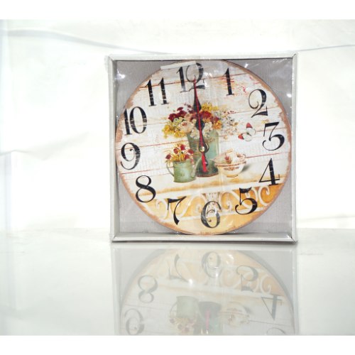 שעון עץ עגול 30סמ מזלף