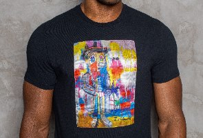 טי שרט  T - AKASHI LOGO צבע שחור PRINT