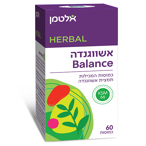 אשווגנדה Balance, מכיל 60 כמוסות, 600 מ"ג, אלטמן