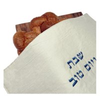 כיסוי לחלות רקום פרחים לשבת וחג