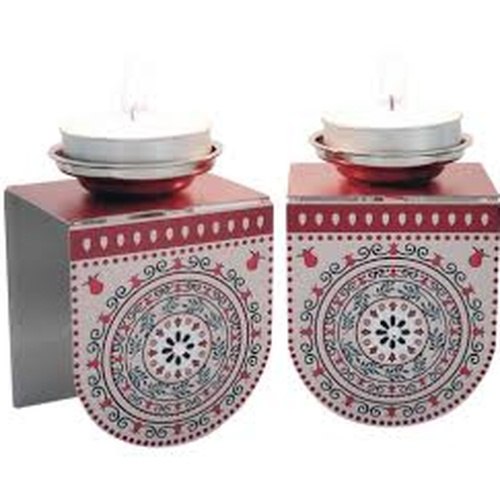 פמוטים לשבת בעיצוב מנדלה רימונים