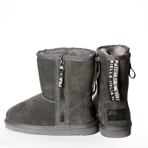 מגפיי פרווה אפורות עם ריצ׳רצ׳ FILA  - מידות 30-36