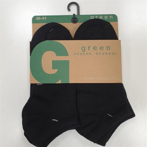 מארז 6 זוגות גרבי קרסול לאישה