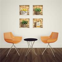 רביעיית נישות אבנים למטבח ופינת אוכל דגם 418S