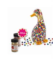 אבני פסיפס זכוכית מעורב - 250 גר' - גודל