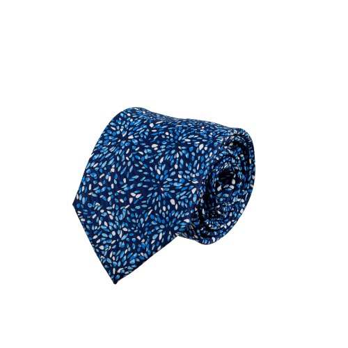 עניבה מודפסת זיקוקים כחול תכלת