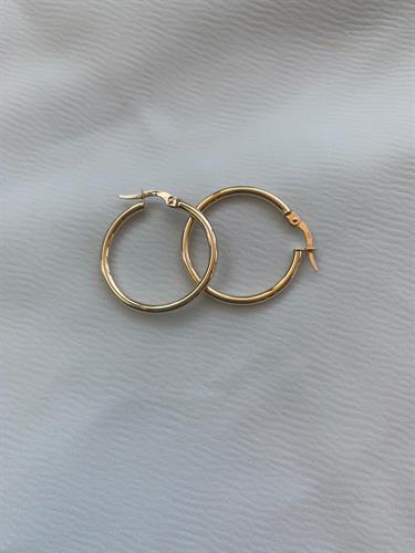 עגילי זהב 14K בינוניים