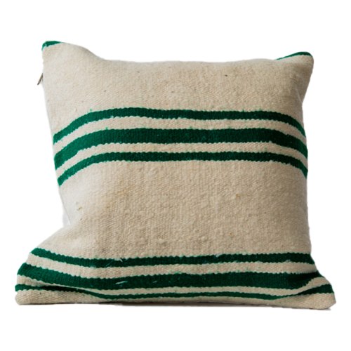 כרית שטיח פסים ירוקים L