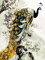 צביעה לפי מספרים - טווס יוקרתי