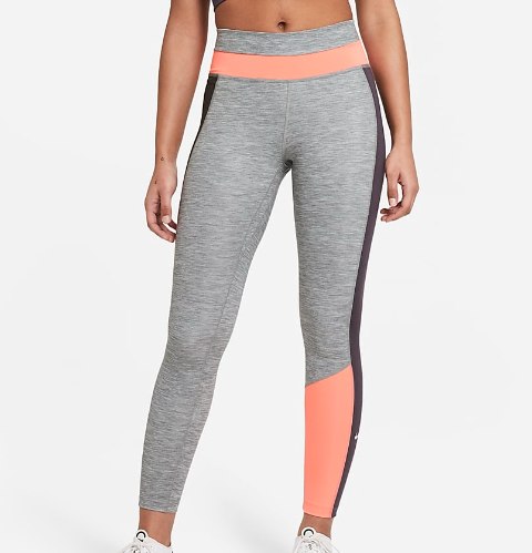 נשים | NIKE ONE COLOR-BLOCKED HEATHERED