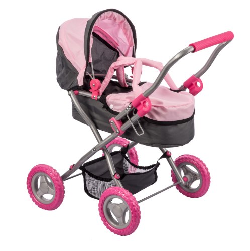 עגלה | עגלת בובה איכותית - אמבטיה + גגון מעוגל