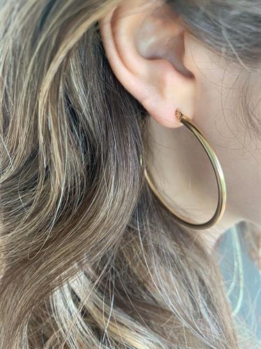 עגילי זהב 14K XL