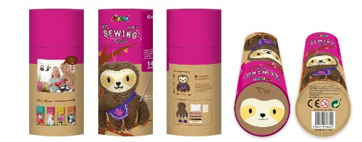 תפירת בובת קישותיק - עצלן (14 ס"מ)