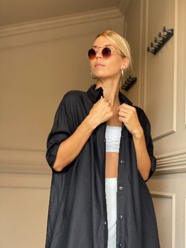 מכופתרת סול - שחור