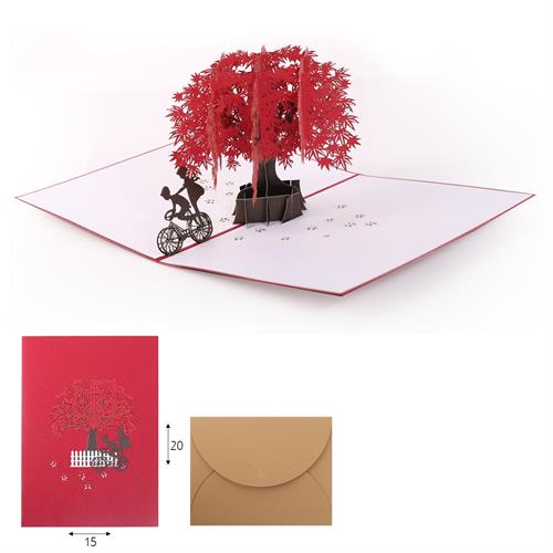 כרטיס ברכה POP UP עץ מייפל