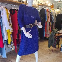 שמלה סרוגה כחולה מידה L