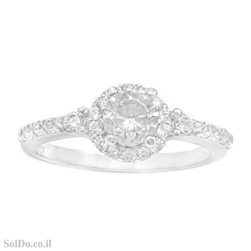טבעת מכסף משובצת אבני זרקון  RG6196 | תכשיטי כסף | טבעות כסף