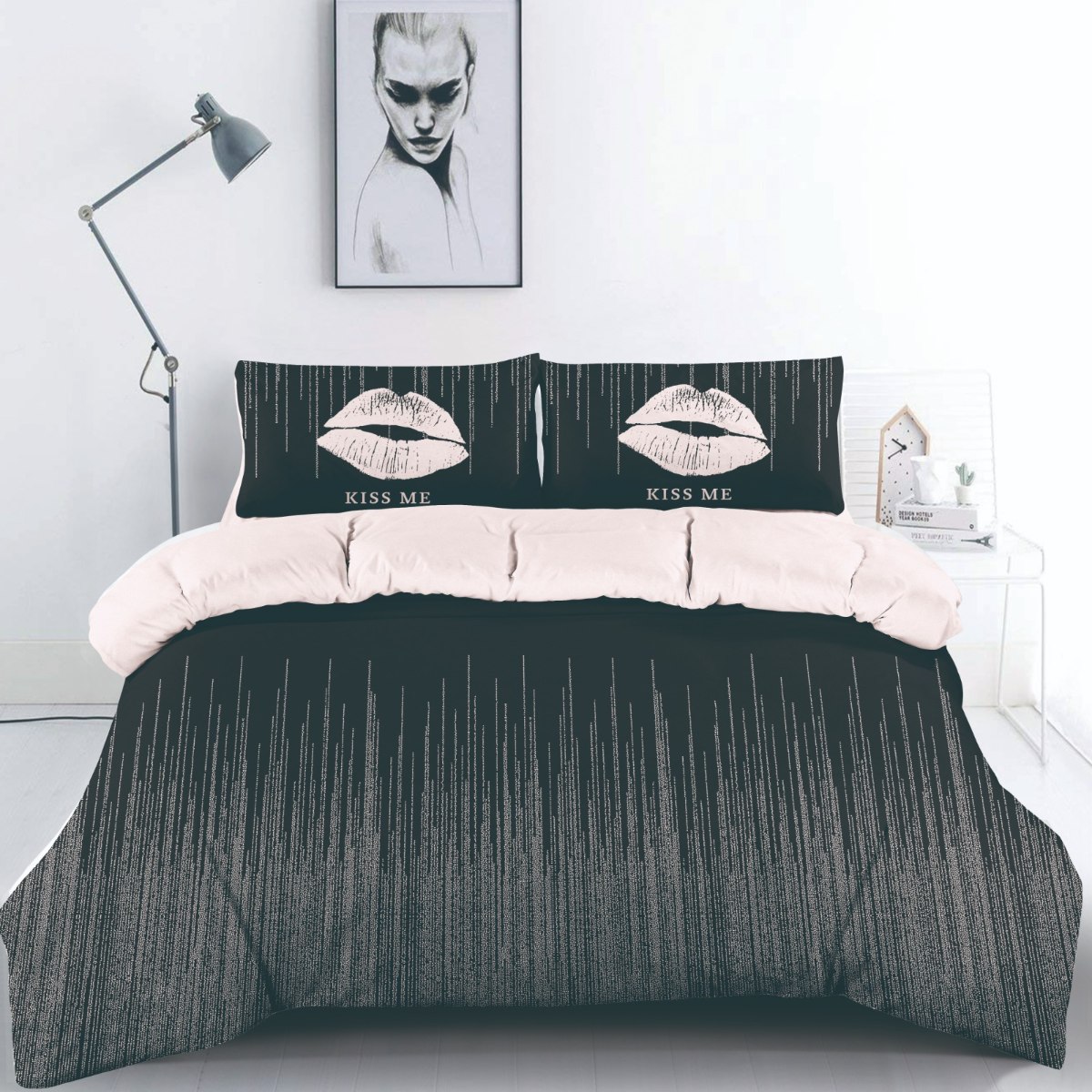 סט מצעים למיטה זוגית 100% כותנה דגם מנהטן - 770