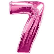 בלון הליום מספר 7 - ורוד