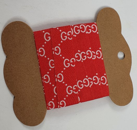 סרט כותנה 2 מטר - גוצ'י אדום 1.5 ס"מ