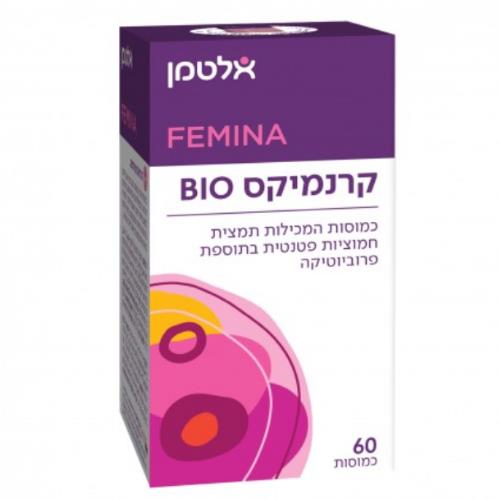 -- קרנמיקס ביו, תמצית חמוציות פטנטית בתוספת פרוביוטיקה-- מכיל 60 כמוסות, 300 מג, אלטמן