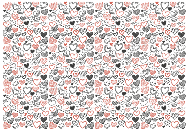 שקף טרנספר - אהבה מיקס שחור ואדום