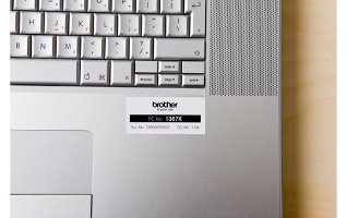 סרט סימון מקורי שחור על רקע לבן Brother TZe251 Labelling Tape Cassette 24mmx8m